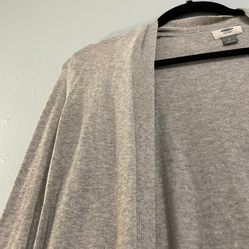 Lightweight Grey Open Front Cardigan